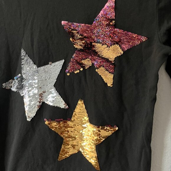 CREWCUTS GRAY APPLIQUED KNIT SHIRT SZ 14 STAR DESIGN - Picture 2 of 4